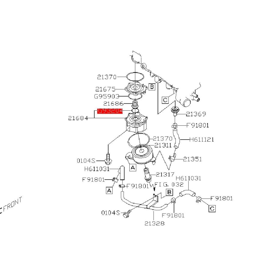 Joint torique de modine inférieur WRX 2.5L 06-07 Joint torique de modine inférieur WRX 2.5L 06-07