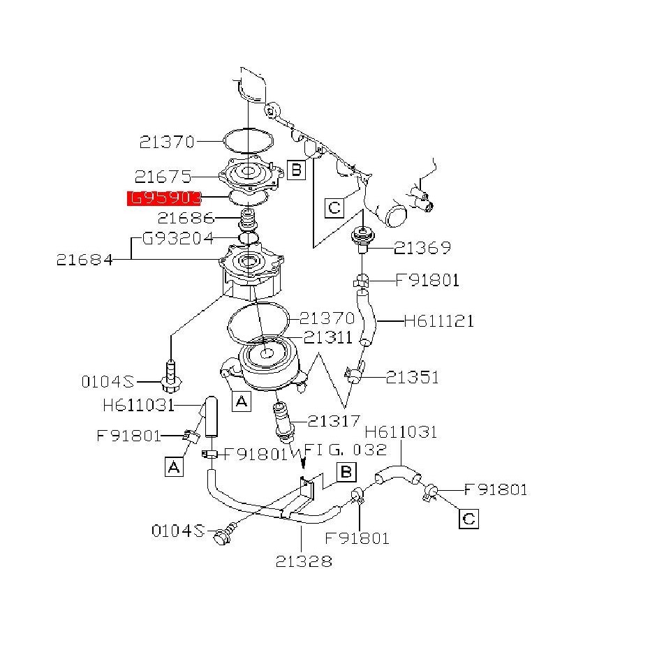 Joint torique de modine supérieur  WRX 2.5L 06-07 Joint torique de modine supérieur  WRX 2.5L 06-07