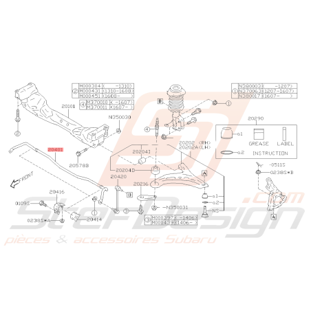 Barre Stabilisatrice Avant Origine Subaru BRZ 2013-201939692