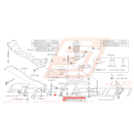 Vis Collerette Origine Subaru STI 04/2011 - 2014 BRZ 2013 - 06/201439700