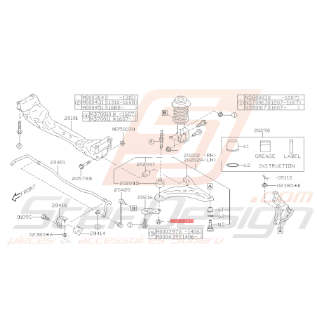 Écrou Auto-Bloquant Origine Subaru BRZ 2013-201939711