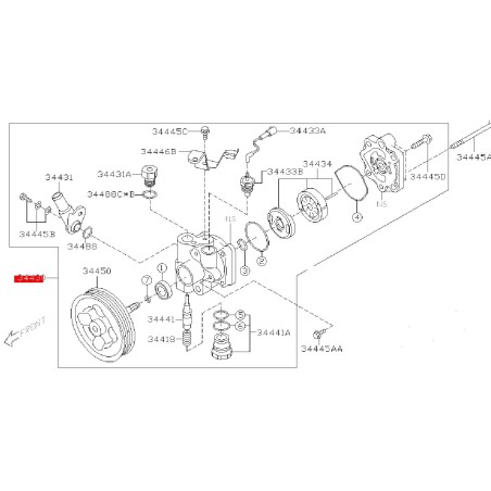 Pompe de direction assistée impreza WRX/STI 01-02