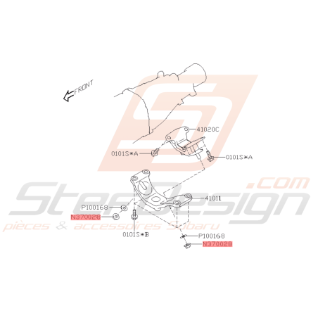 Écrou Support Moteur inférieur GT 94-00 WRX/STI 01-14 FORESTER 97-02/05-07 BRZ 13-1939822
