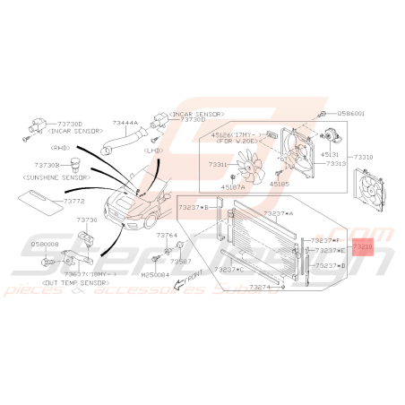 Condenseur de Climatisation Origine Subaru STI 201539922