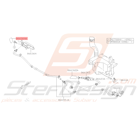 Couvercle Gicleur de Lave-Phares Origine Subaru FORESTER 201239930