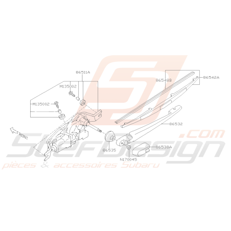 Schéma Essuie-Glace (Arrière) Origine Subaru WRX STI 2008 - 201440023