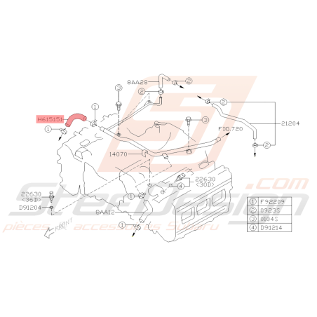 Durite Origine Subaru TRIBECA 200740040