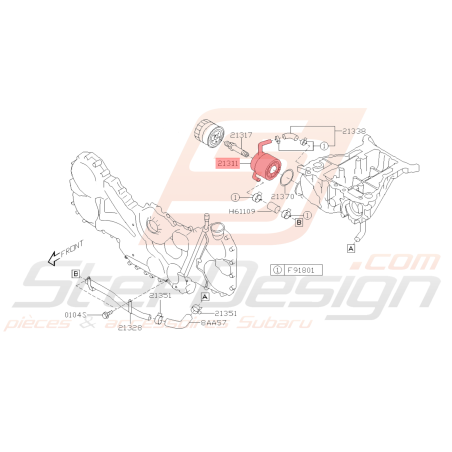 Refroidisseur d'Huile Origine Subaru TRIBECA/outeback /legacy40041