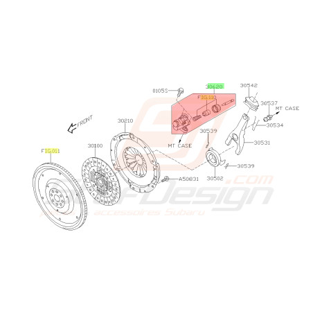 Récepteur d'embrayage origine pour Subaru XV 201240073