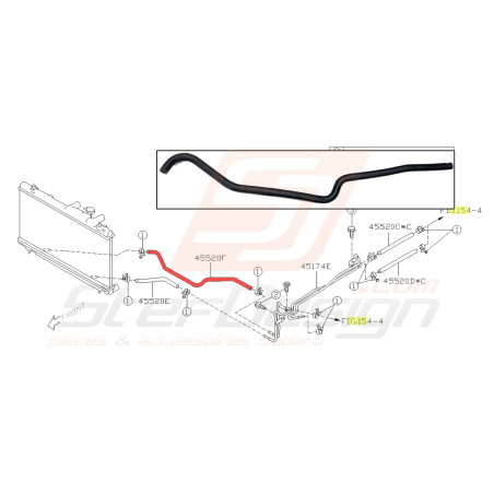 Durite ATF pour subaru outback flat 6 EZ30D40094