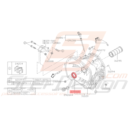 Joint d'étanchéité Origine Subaru FORESTER 2001 (Automatique)40390