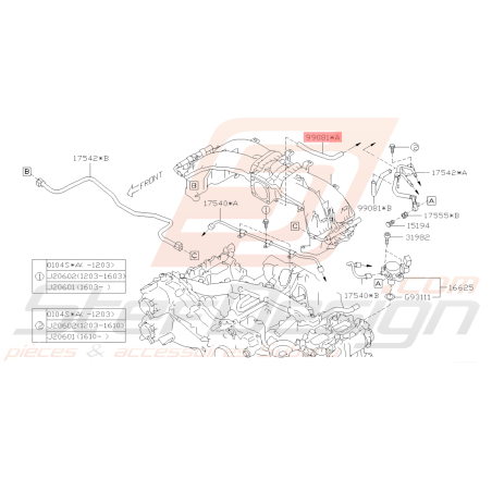 Durite de Dépression Origine Subaru BRZ 2013 - 201940406