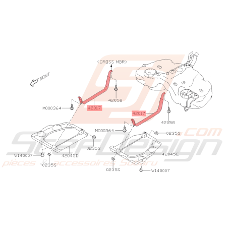 Sangle pour Réservoir d'Essence Origine Subaru BRZ 2013 - 201940511