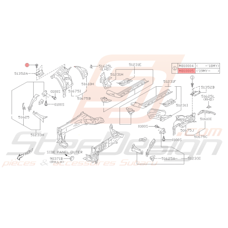 Boulon Aile Avant Origine Subaru BRZ 201940564