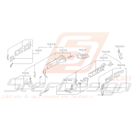 Schéma Longeron Avant Origine Subaru BRZ 2013 - 201940565