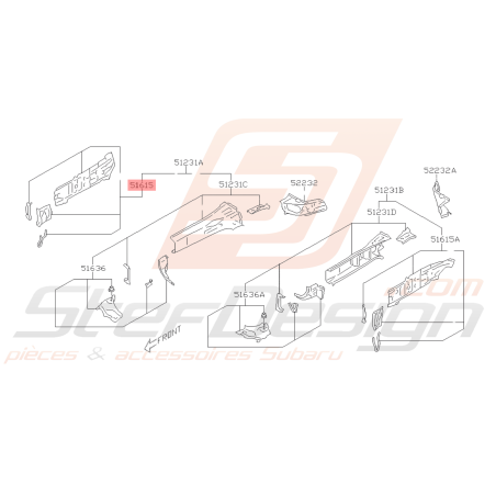 Tôle de Fermeture de Longeron Origine Subaru BRZ 2013 - 201940566