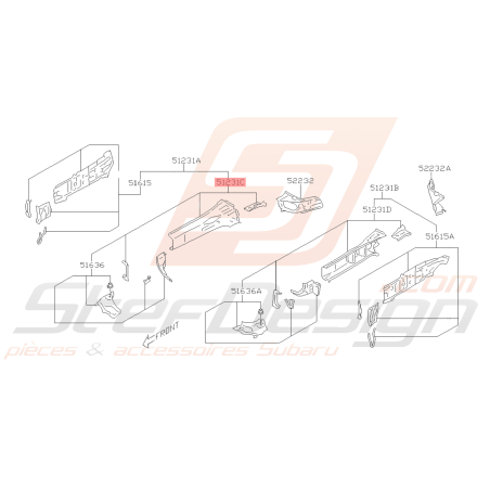 Cadre Latéral Avant Complet Origine Subaru BRZ 2013 - 201940574