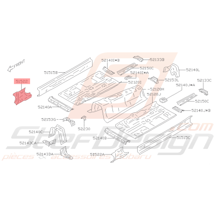 Renfort Intérieur Origine Subaru BRZ 2013 - 201940589