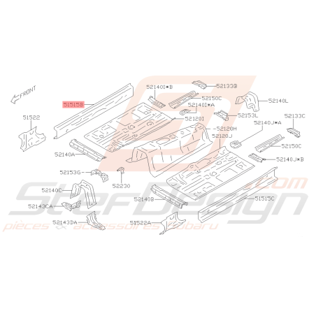 Renfort Bas de Caisse Origine Subaru BRZ 2013 - 201940592