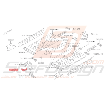 Renfort de Traverse Origine Subaru BRZ 2013 - 201940597