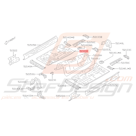 Plancher Latéral Origine Subaru BRZ 2013 - 201940600