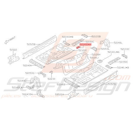 Renfort de Plancher Origine Subaru BRZ 2013 - 201940603