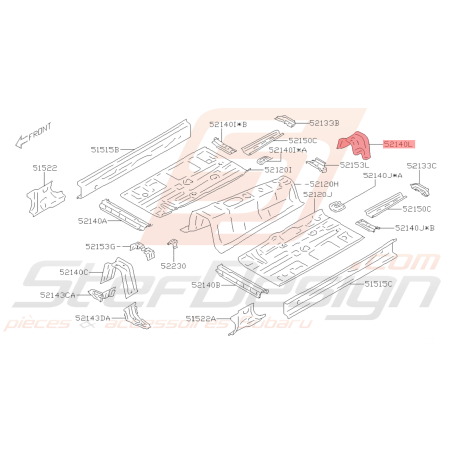 Renfort de Plancher Origine Subaru BRZ 2013 - 201940607