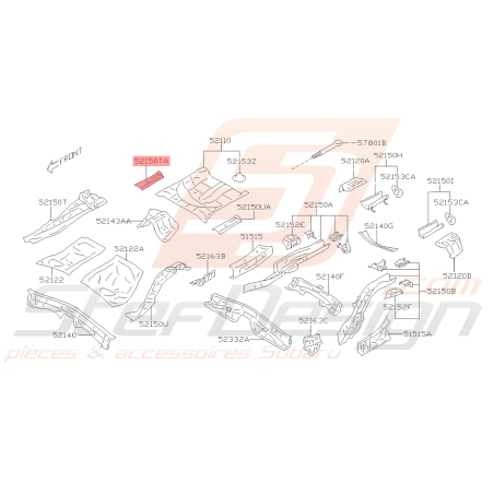 Bâti de Plancher Origine Subaru BRZ 2013 - 201940623