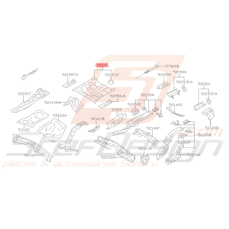 Plancher Arrière Origine Subaru BRZ 2013 - 201940626