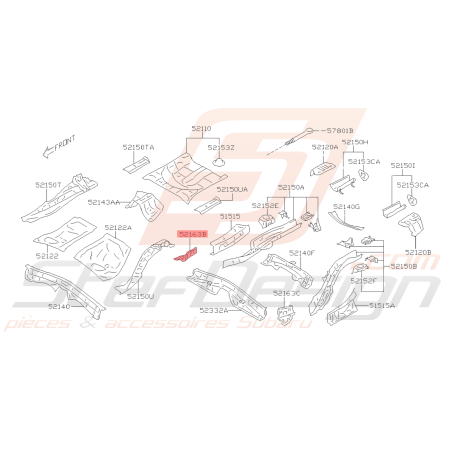 Gousset de Plancher Latéral Origine Subaru BRZ 2013 - 201940631
