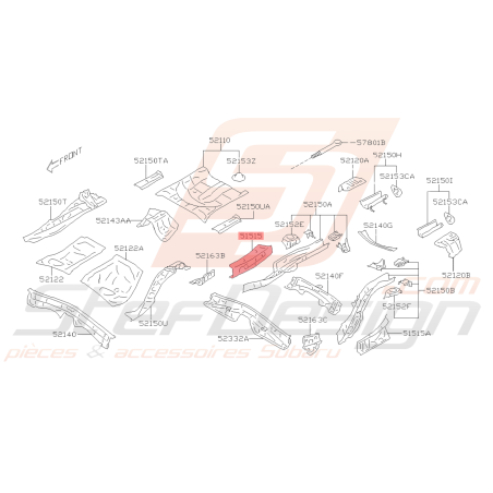 Renfort de Bas de Caisse Origine Subaru BRZ 2013 - 201940637