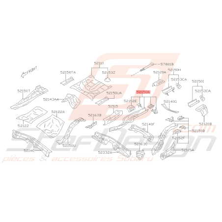 Renfort de Plancher Origine Subaru BRZ 2013 - 201940644