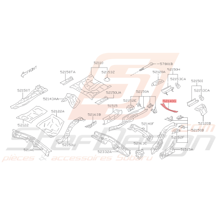 Traverse de Plancher Origine Subaru BRZ 2013 - 201940646