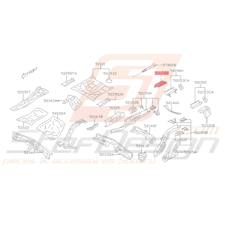 Plancher Latéral Origine Subaru BRZ 2013 - 201940649