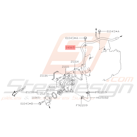 Durite d'eau Origine Subaru FORESTER 200940653