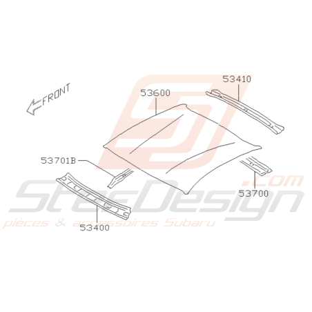 Schéma Panneau de Toit Origine Subaru BRZ 2013 - 201940657