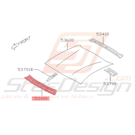 Traverse Avant de Toit Origine Subaru BRZ 2013 - 201940658
