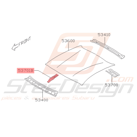 Entretoise de Toit Origine Subaru BRZ 2013 - 201940661