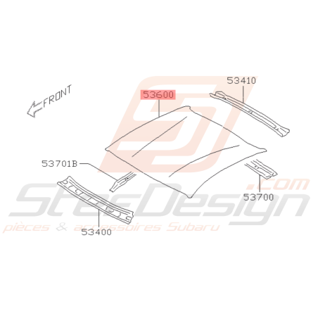 Panneau Complet de Toit Origine Subaru BRZ 2013 - 201940662