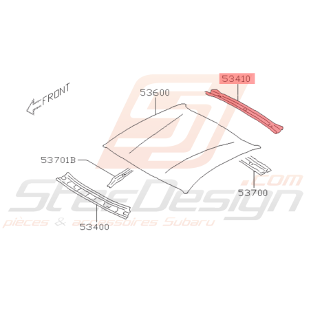 Renfort Arrière de Toit Origine Subaru BRZ 2013 - 201940665