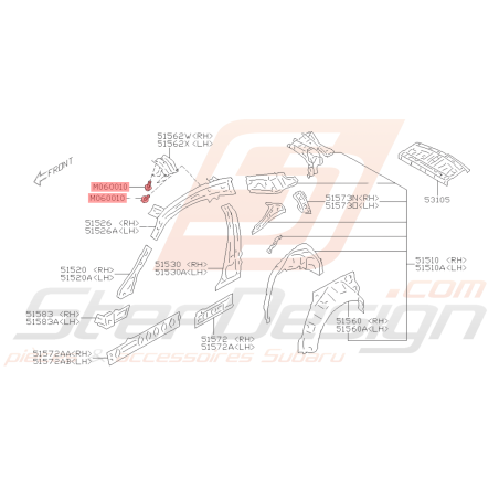 Boulon Origine Subaru BRZ 2013 - 201940707