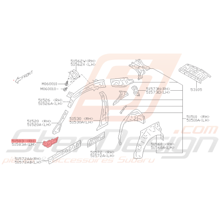 Renfort de Montant Origine Subaru BRZ 2013 - 201940717