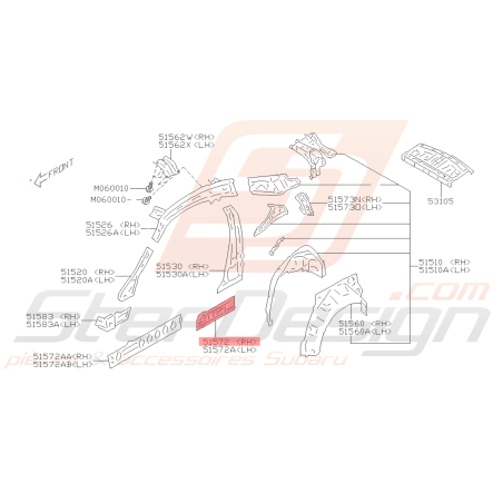 Renfort de bas de caisse Origine Subaru BRZ 2013 - 201940721