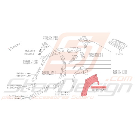 Doublure d'Aile Origine Subaru BRZ 2013 - 201940723