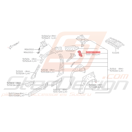Renfort d'Aile Origine Subaru BRZ 2013 - 201940725