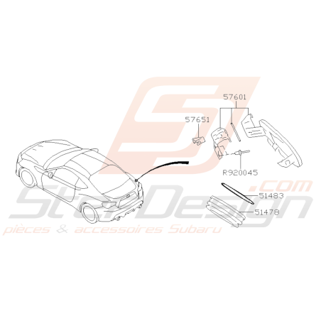 Schéma Trappe à Essence Origine Subaru BRZ 2013 - 201940738