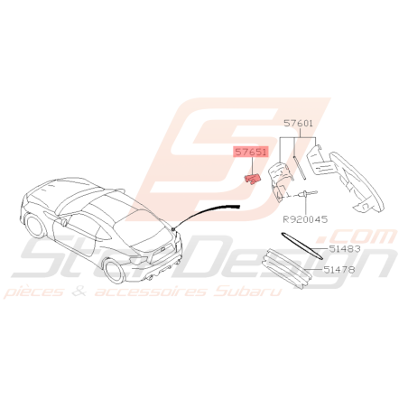 Ressort de Trappe à Essence Origine Subaru BRZ 2013 - 201940740