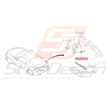 Rivet D4.8 Origine Subaru40741