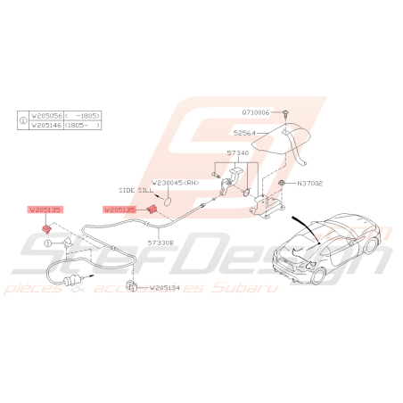 Agrafe Origine Subaru BRZ 2013 - 201940746