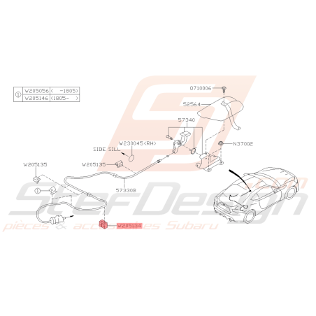 Agrafe Origine Subaru BRZ 2013 - 201940748